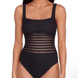 Lauren Ralph Lauren Women's Ottoman Mesh Square Neck